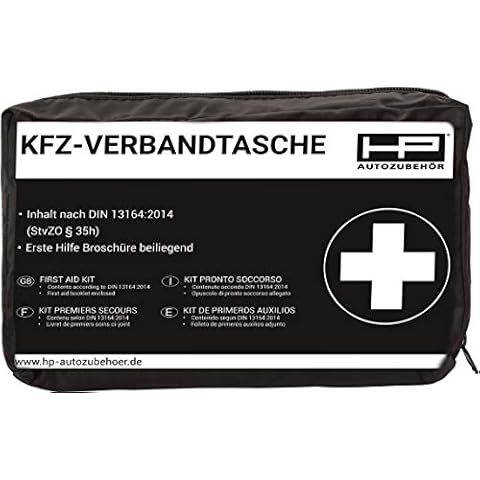 HP Autozubehör 10030 First Aid Bag Black DIN 13164-2014 Minimum Shelf Life 4 Years Cover