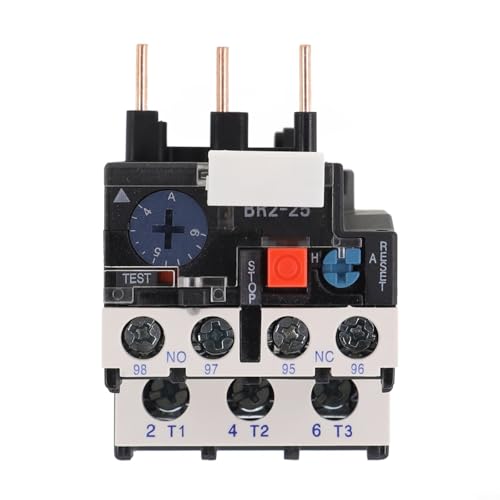 MoSundi Relais de surcharge thermique triphasé 01-25A pour protection du moteur, pour contacteurs CJX2-09 à CJX2-32, IP20, 690V, avec protection contre les surcharges...