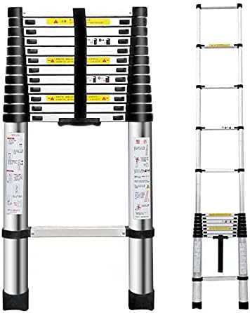 Telescoping Aluminum Ladder for RV Roof Top Tent, 10FT Extension Ladder, Indoor/Outdoor Use, Supports 150kg, Lightweight, Durable, Compact Storage