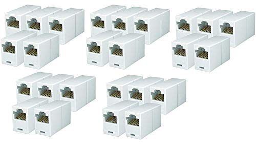 Imbaprice Rj45 Coupler - (Pack Of 5) Cat5E Ethernet Cable Extender Female To Female Straight Modular Inline Coupler #TOP5