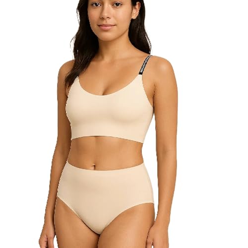 Image of ELEG & STILANCE Women Printed Bralette Bra Panty Set | Soft Stretch Wirefree Lingerie Combo | Adjustable Straps Everyday Comfort Innerwear