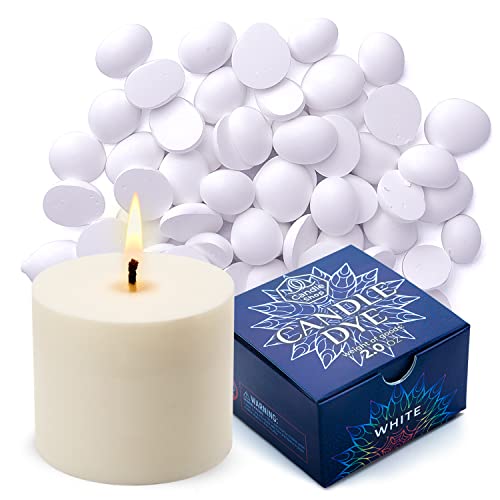Image of Candle Shop - White Color 2 oz- Dye Chips for Making Candles - Candle Wax Dye - A Great Choice of Colors