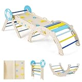 Gain de Place & Usage Polyvalent — Une fois le jeu terminé, le triangle d'escalade se plie proprement et l'ensemble se range de manière compacte. Ce design portable et peu encombrant s'intègre parfaitement dans divers environnements : salle de jeux, garderie, maternelle, et constitue un cadeau de Noël idéal.