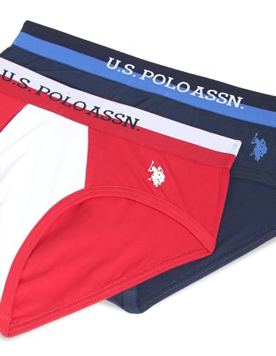 Image of U.S. Polo ASSN. Mens OEB02 Elasticized Waist Underwear Briefs - Pack of 2