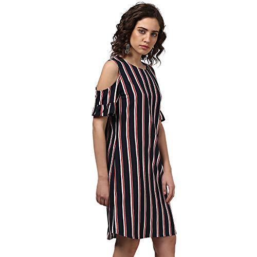 Image of Harpa Round Neck Striped Dress