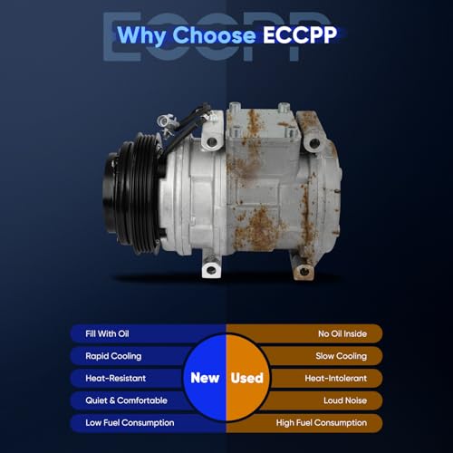 Image of ECCPP AC Compressor 1989-1992 for Toyota Cressida 3.0L Fast Cooling AC Compressor with Clutch