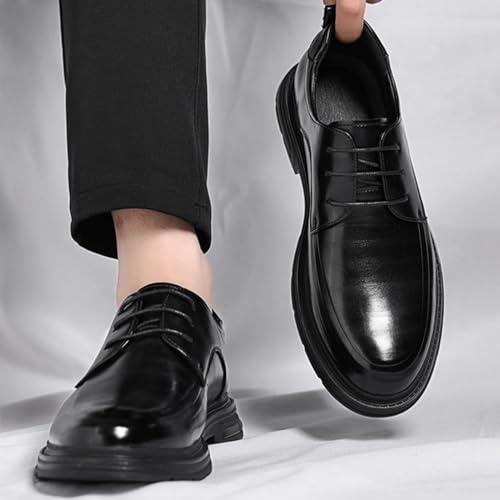 Men Business Formal Wedding Leather Shoes Slip-On Casual Work Office Lace Up Comfortable Shoes for Dating Prom2