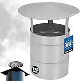 KOTARBAU® Sombrerete Chimenea - Acero Galvanizado - ø 170 mm - Plata - Sombrero Chimenea - Caperuza Salida Humos - Resistente a la Corrosión - Fácil Instalación - Protección contra Lluvia y Pájaros