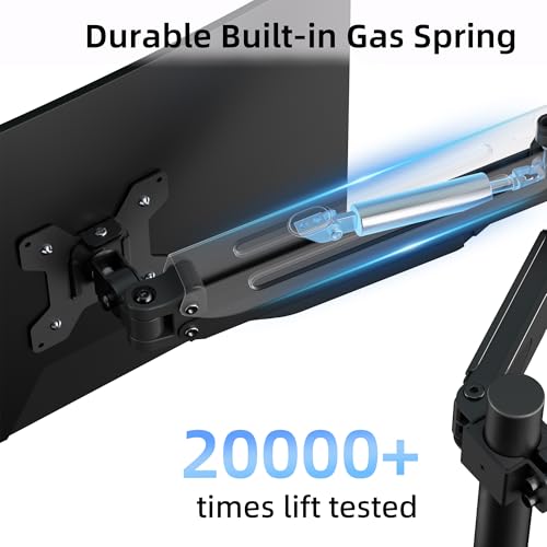 Image of Suptek Dual Monitor Mount Stand-Height Adjustable Gas Spring Monitor Arm Desk Mount for 2 Computer Screens 17 to 34 inches - Each Arm Holds up to 24.25lbs (MD8822)