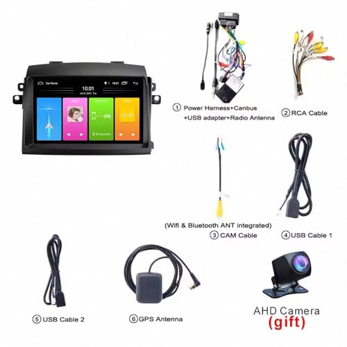 Pantalla táctil de 64G para Toyota Sienna con Android Auto 7