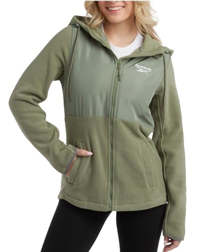 Reebok Womens Fleece Jacket - Lightweight Super Soft Polar Fleece