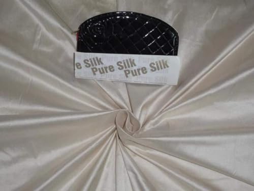 Tissu 100% pure soie ivoire au mètre pour couture de robe DUP15