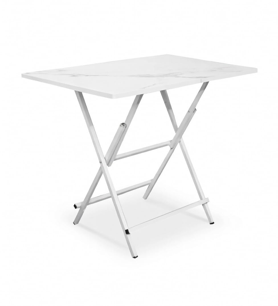 Faburaa Tablista Foldable Dining Table/Folding Table for Study/Foldable Laptop Desk/Multipurpose Utility Table/Office Desk/2 Seater Dining Table/Size - L76xW45xH76 cm (Color - White)-image-14