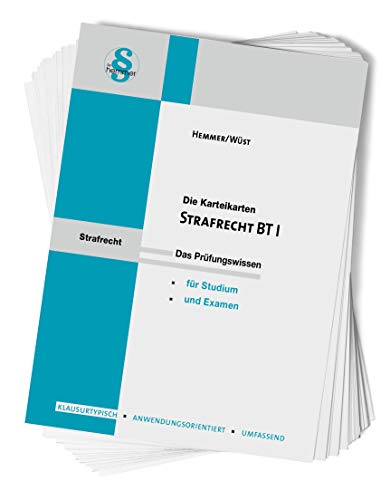 Karteikarten Strafrecht BT I Karteikarten Strafrecht BT I