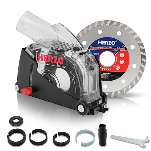 HERZO Capot de protection Avec Meuleuse Angulaire 115mm/125 mm rail de guidage