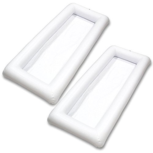 Mantello Inflatable Party Cooler Serving Bar With Drain Plug, 2-Pack