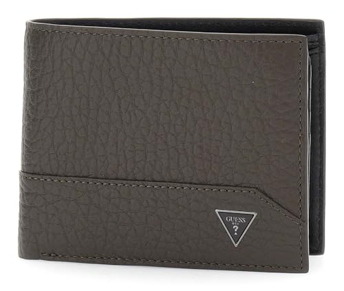 Portefeuille GUESS BRCLN BLFLD homme petit format bifold cuir synthétique noir chic