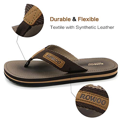 Men's Flip Flops - Textile Summer Beach Outdoor Flat Thong Slipper Sandals2