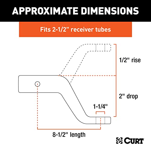 Image of Curt Manufacturing 45456 2-1 /2 inch Forged Ball Mount