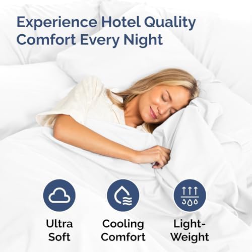 Queen Pillow Cases Set of 2 - Ultra Soft Hotel Quality Pillowcase Covers - Comfy, Cozy & Wrinkle Free - Shrinkage, Stain and Fade Resistant - Machine Washable Pillow Protectors - 2 Piece Set - White - 2