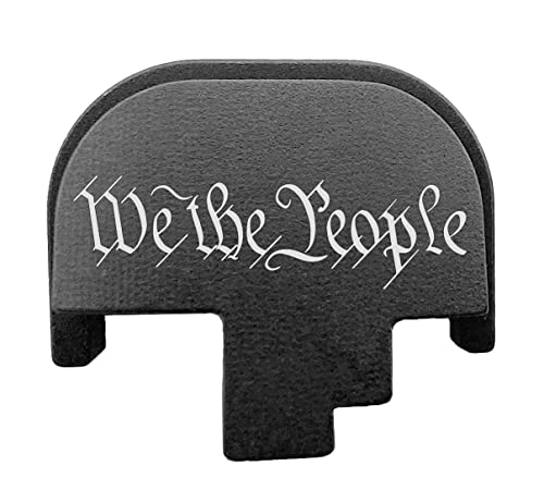 BASTION Laser Engraved Rear Butt Cover Back Plate for Smith & Wesson M&P M2.0 9mm/.40 Cal/45 ACP Full Size ONLY - We The People Txt