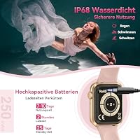 Smartwatch Damen Herren, 1.83" HD Fitness Tracker mit Schrittzähler/Blutdruckmessung/Pulsuhren/Telefonfunktion, Schlaftracker, 120+ Sportmodi, IP68 Wasserdicht Fitnessuhr&Sportuhr für Iphone Android – Ansicht 7