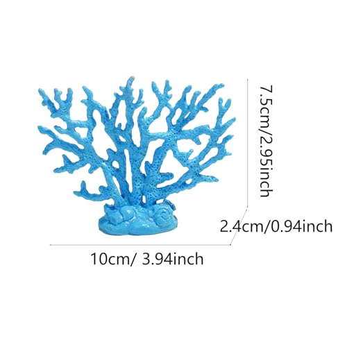 Estatua decorativa coral azul para hogar miniatura 4