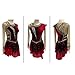 Nnnnydjy Girls' Ice Skating Dress Black Red Halo Dyeing Women's Professional Competition Figure Skating Wear Rhinestone,Black,5_8Years