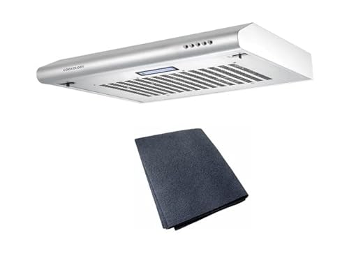 Cookology VISOR600SS Extractor Fan | 60cm Visor Cooker Hood in Stainless Steel with Recirculating Filter