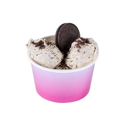 Image of Coppetta 8 Ounce Dessert Cups, 50 Greaseproof Ice Cream Cups - Lids Sold Separately, For Hot And Cold Foods, Purple And Blue Ombre Paper Yogurt Bowls, Disposable, Sturdy - Restaurantware