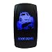 50 Caliber Racing 20A 12V Rocker Switch On/Off Blue LED Backlit