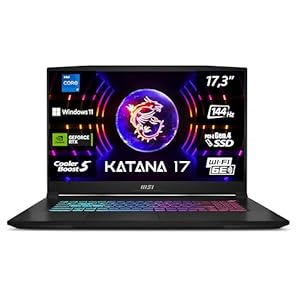 MSI Katana 17 Gaming Notebook, 43,9 cm (17,3 Zoll) FHD, 144 Hz, Intel Core i7-13620H, 2x8GB RAM, 1 TB SSD, RTX 4060 8 GB, Windows 11 Home, QWERTZ Tastatur, Schwarz, B13VFK-269