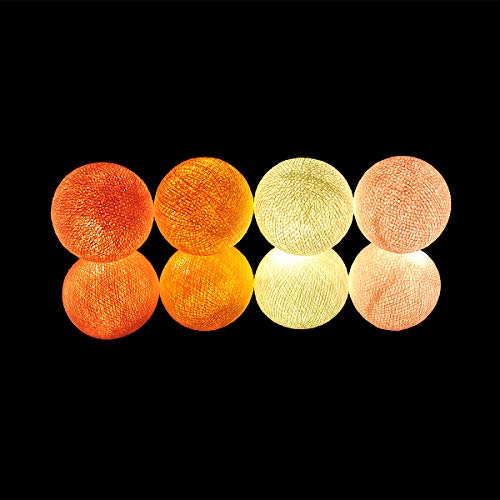 Cordão de Luz Led Toulouse Kit 20 Bolas Cormilu Laranja 110V