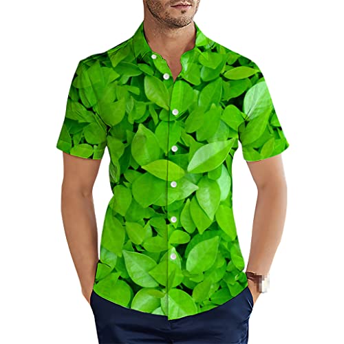 Chemises d'été imprimé feuilles 3D keusyoi au design exclusif