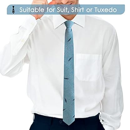 Mantieqingway Mens Tie 2.36'' Cotton Necktie Skinny Ties for Men for Wedding, Business, Missions, Party, Valentine's Day - Image 3