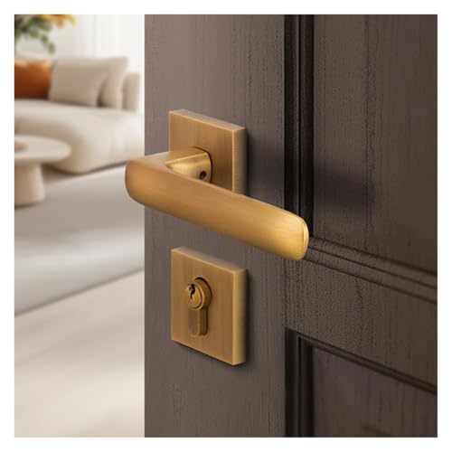 Evita ruidos con la cerradura de puerta interior silenciosa de cobre macizo para madera 5