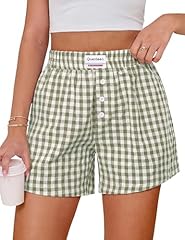 Buttons-green White Plaid