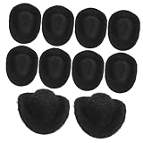 ファッショナブルなミニウエスタンハット プラスチック製ミニチュアハット ドールハウス装飾用 10個入り