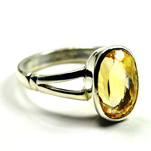 Bague en argent citrine de 7 carats taillée avec précision - 2