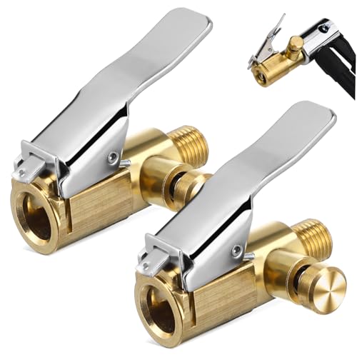 Anneome Secure Chuck Tire Inflator Chuck Inflator Nozzle Fitting for Tires Car Air Chuck Straight Tire Chuck