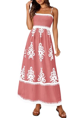 Image of PRETTYGARDEN Women's Summer Boho Maxi Dress Floral Sundresses