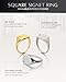 RTZN® Signet Rings for Men — Gold Plated Stainless Steel Ring — 100% Waterproof & Non Tarnish Plain Statement Pinky Mens Signet Rings Gold Pinky Ring for Men (Square Gold | SIZE: 7)