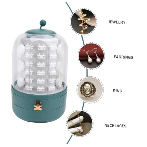 Boîte à bijoux rotative élégante et robuste avec compartiments multiples de rangement