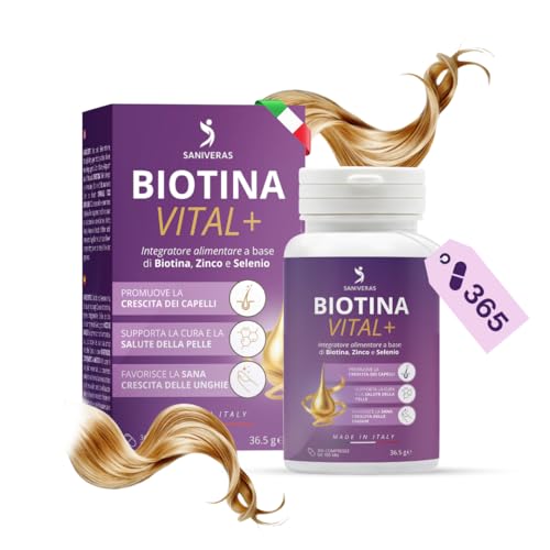 SANIVERAS Biotina INTEGRATORE PER CAPELLI, UNGHIA, PELLE...
