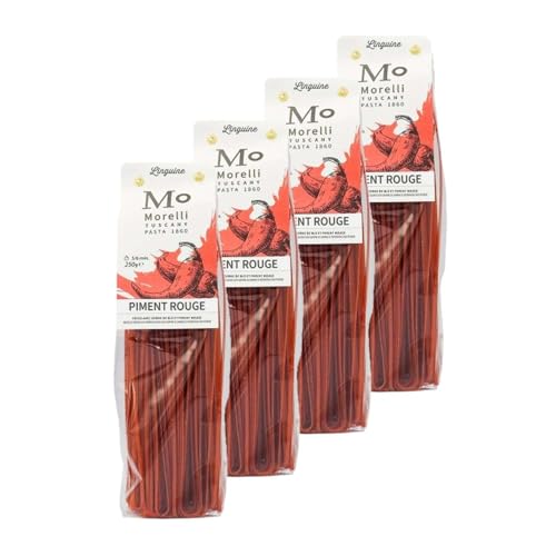 Linguine au piment rouge lot 4x de semoule supérieure pour amateurs d'épices