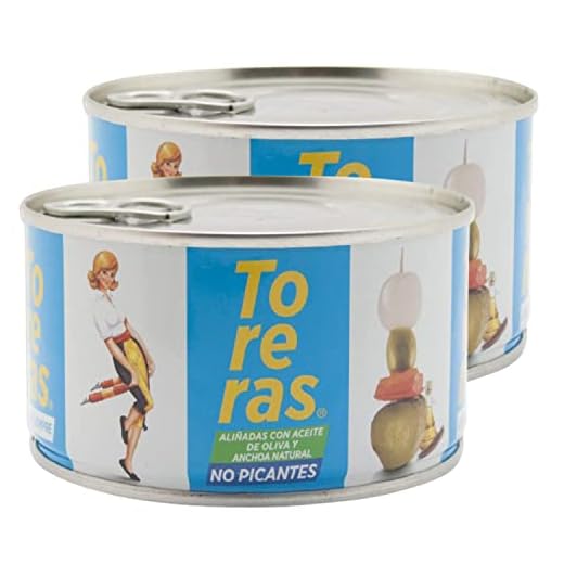 TORERAS Banderillas Tradicionales Aliñadas con Anchoa y Aceite de Oliva, Aceitunas, Cebolla, Pimiento y Pepinillo - sin Picante Pack de 2