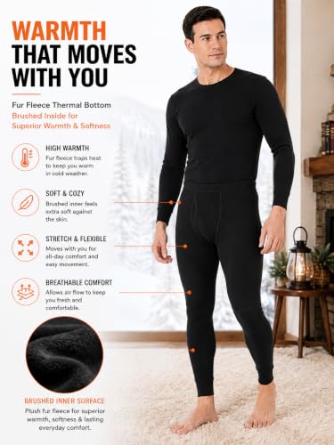 Image of BODYCARE Heat MAX - Fur Fleece Inside Men Long Pant Thermal Gold Plus Premium Range for Very high Warmth