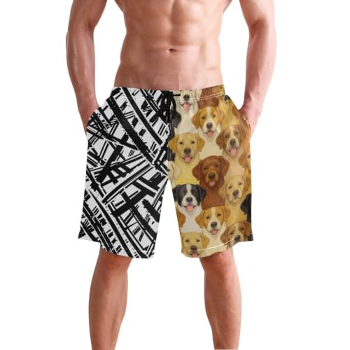 Short de bain pour homme séchage rapide motif original