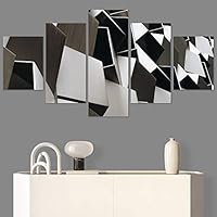 SIGNWIN 5 Panel Canvas Wall Art Solid Structures for Home Decorations Ready to Hang - 60