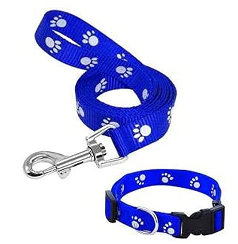 RvPaws Soft Nylon Paw Print Collar Set for Puppies and Cats, (Blue, 15 MM) (B09CML62L3) Amazon Price History, Amazon Price Tracker